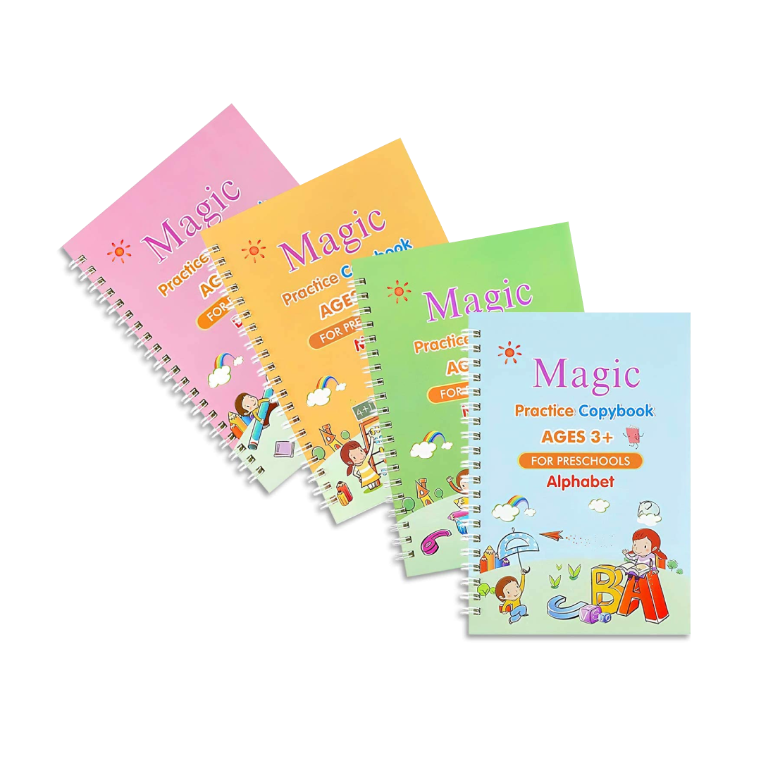 Kit de 4 Cuadernos para Trazado Mágico